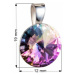 Stříbrný přívěsek s krystaly Swarovski fialový kulatý-rivoli 34112.5