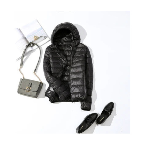 dámská bunda – slim střih, krátká parka s kapucí