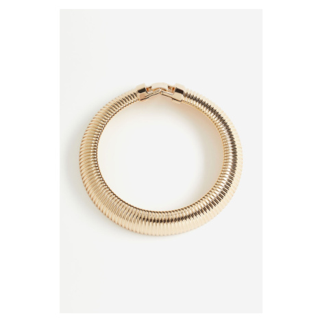 H & M - Elastický náhrdelník - zlatá H&M