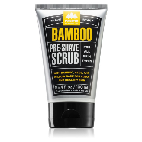 Pacific Shaving Bamboo Pre-Shave Scrub pleťový peeling před holením pro muže 100 ml