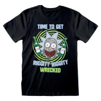 Rick And Morty Riggity Wrecked Tričko černá