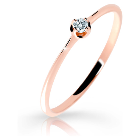 Cutie Diamonds Jemný prsten z růžového zlata s briliantem DZ6729-2931-00-X-4 54 mm Cutie Jewellery