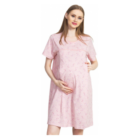 Dámská noční košile Vienetta Secret Plameňáci mateřská | růžová