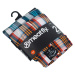 Meatfly pánské trenky Jukebox Blue Stripes/Orange Stripes Double pack | Oranžová | 100% bavlna