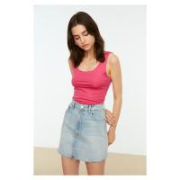 Trendyol Fuchsia Square Collar Knitted Singlet