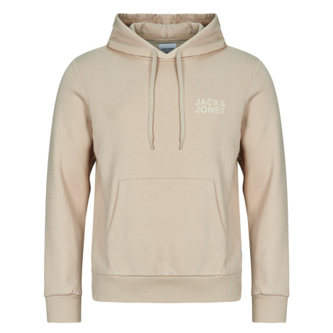 Jack & Jones JJECORP LOGO SWEAT HOOD Béžová