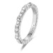 Rosato Originální stříbrný prsten se zirkony Cubica RZA011 58 mm