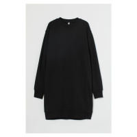 H & M - Teplákové šaty - černá