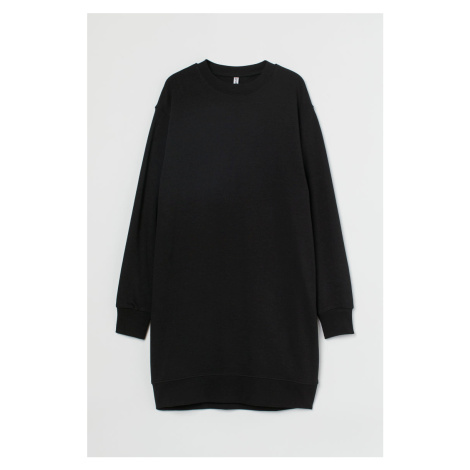 H & M - Teplákové šaty - černá H&M