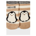 Ponožky froté s protiskluzem tučňák béžové NEWBORN Mayoral
