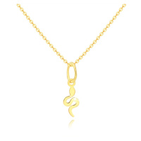 Zlatý náhrdelník 585 - motiv zvlněného hada, jemný řetízek