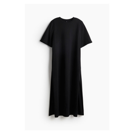 H & M - Tričkové šaty's ramenními vycpávkami - černá H&M