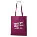 DOBRÝ TRIKO Bavlněná taška s potiskem Vegan, protože chci Barva: Fuchsiová