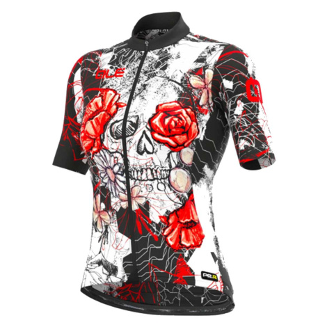 Alé Cyklistický dres s krátkým rukávem - SKULL LADY - černá ALÉ