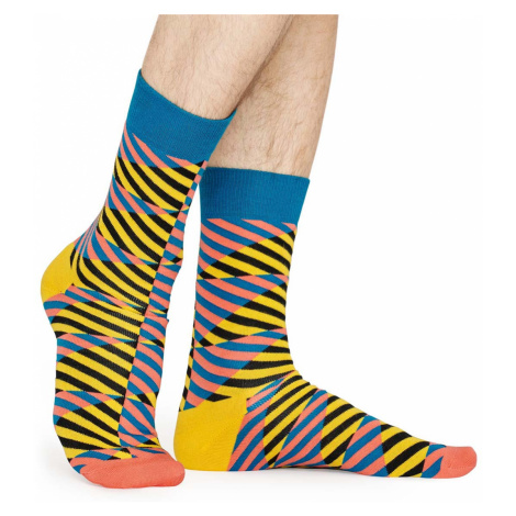 Barevné pruhované ponožky Diagonal Stripe – 36 - 40 Happy Socks
