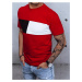 Buďchlap Stylové kontrastní tričko v červené barvě
