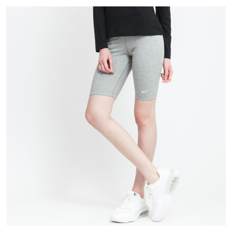 Šortky Nike NSW Essential Medium-Rise Biker Shorts Dk Grey Heather/ White