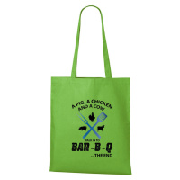 DOBRÝ TRIKO Bavlněná taška s potiskem BAR-B-Q Barva: Apple green