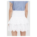 Bavlněná sukně Pepe Jeans Isolda bílá barva, mini, áčková