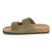 Selected SLHBASTIAN SUEDE STRAP SLIDER B Khaki