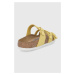 Kožené pantofle Birkenstock Franca dámské, žlutá barva