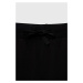 Dětské bavlněné šortky Sisley černá barva, s potiskem, nastavitelný pas