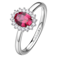 Brosway Elegantní stříbrný prsten Fancy Passion Ruby FPR75 50 mm