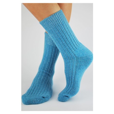 Dámské ponožky Noviti SW001 s vlnou Modrá