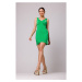 K159 Mini šaty bez ramínek - zelené