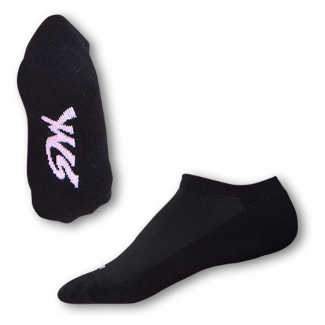 Ponožky Styx indoor černé s růžovým nápisem (H214) S