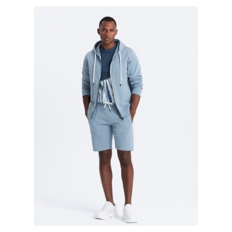 Ombre Men's sweatshirt set unbuttoned sweatshirt + shorts