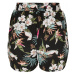 Ladies AOP Viscose Resort Shorts - black tropical