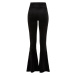 Ladies High Waist Rib Velvet Flared Leggings