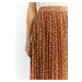 Monnari Sukně Plisovaná midi sukně s jemnými puntíky Multi Brown
