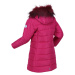 Dívčí prošívaný kabát Regatta PEPPA tmavě růžová