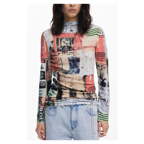 Dámské tričko s dlouhým rukávem a potiskem Desigual