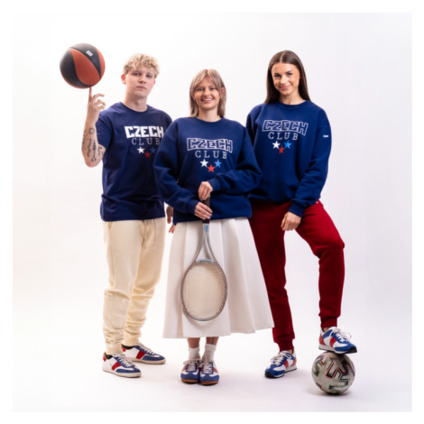 Modré pánské sportovní mikiny přes hlavu