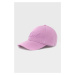 Čepice Karl Lagerfeld růžová barva, s aplikací