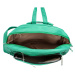 Trendový dámský koženkový batoh Amanta, výrazná zelená