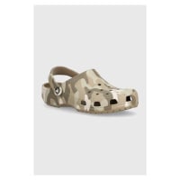 Pantofle Crocs Classic Printed Camo Clog pánské, hnědá barva, 206454