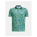 Zelené klučičí vzorované sportovní polo tričko Under Armour UA Perf Floral Speckle Polo