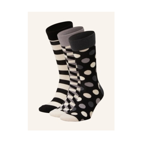 Happy Socks Ponožky Classic Black & White V Dárkové Krabičce, Sada 4 Párů 9000 black