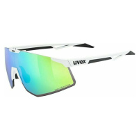 UVEX Pace Perform CV White Mat/Mirror Green Cyklistické brýle