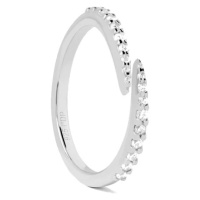 PDPAOLA Stříbrný otevřený prsten s čirými zirkony EMBRACE Silver AN02-805