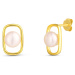 JwL Luxury Pearls Jemné pozlacené náušnice s pravou perlou JL0828