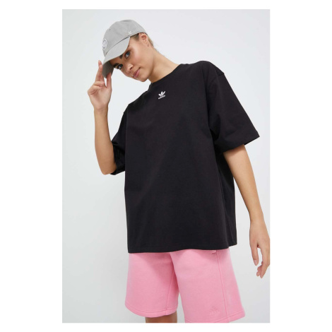 Bavlněné tričko adidas Originals Adicolor Essentials černá barva, IA6464