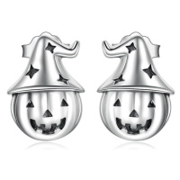 Stříbrné náušnice pecky ke Halloweenu