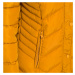 Dámská vypasovaná zimní bunda s pravým mývalovcem - žlutá
