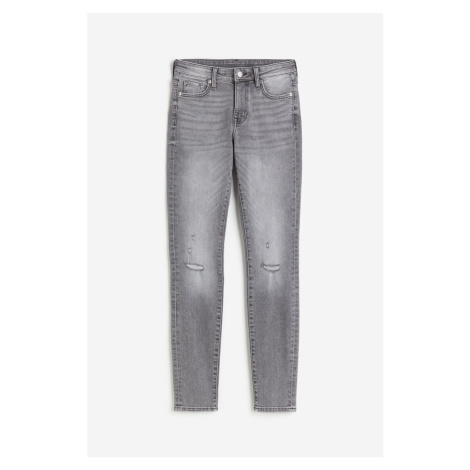 H & M - Skinny Regular Ankle Jeans - šedá H&M