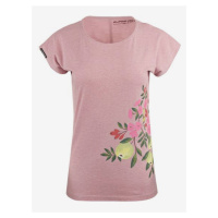 Růžové dámské květované tričko ALPINE PRO UDAWA